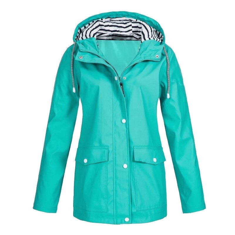 Susana | Chaqueta impermeable con capucha y bolsillos