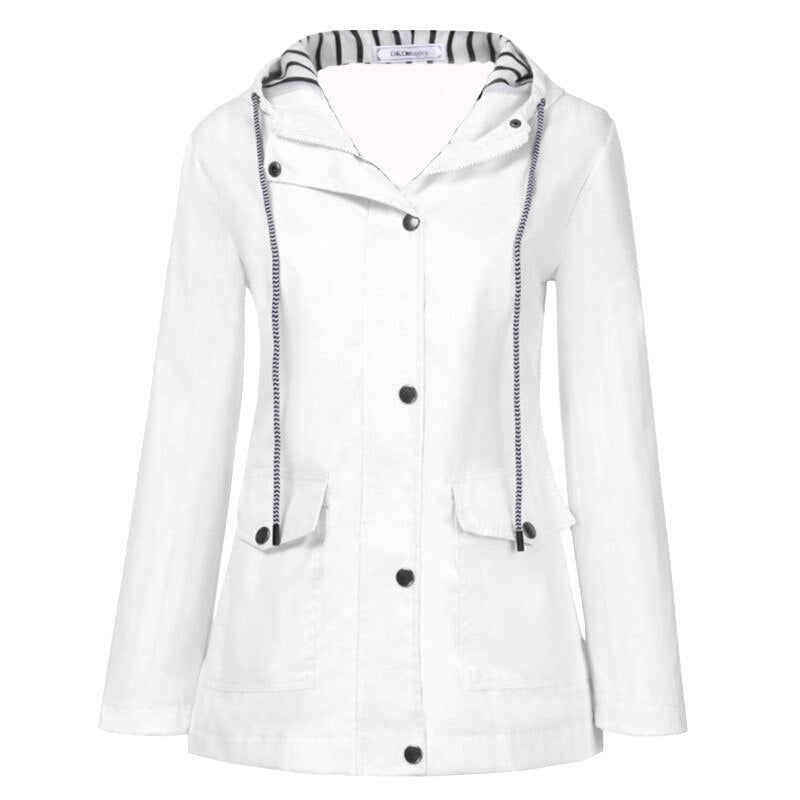 Susana | Chaqueta impermeable con capucha y bolsillos