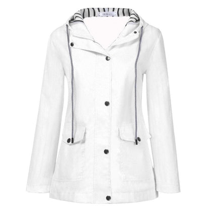 Susana | Chaqueta impermeable con capucha y bolsillos
