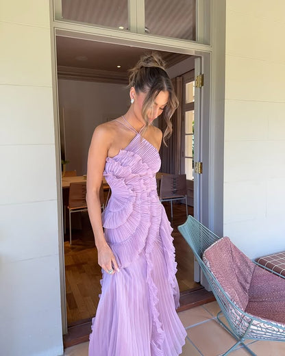 Elvira | Vestido maxi para mujer con un hombro estilo boda